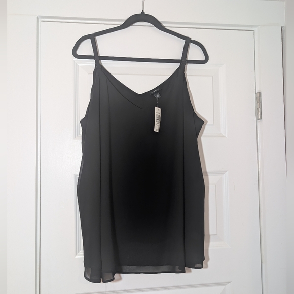 Torrid Elegant Black Women's Sheer Tank Top Size 3X NWT - Picture 3 of 11